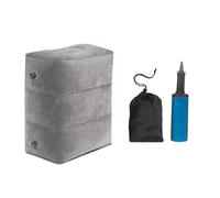 Remingtape Repose-pieds gonflable pour avion avec pompe à main et sac de transport, repose-pieds, extension de chaise d'avion pour enfants, installation facile