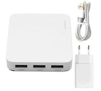 Remingtape Serveur d'impression filaire connecte 3 imprimantes USB simultanément, réseau Sharer standard 100M pour WiFi/BT4.0 prise européenne