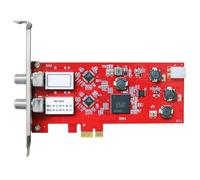 Remingtape TBS6902 Dual DVB-S2 Carte PCIe 2 x LNB QPSK BPSK Carte d'enregistrement vidéo pour la transmission TV, visualisation et enregistrement de chaînes TV satellite FM