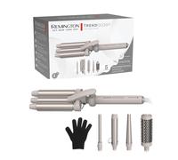 Remington Boucleur à cheveux 5en1 [3 accessoires 13-33mm, fer à boucler, brosse ronde] Trendology (écran LED 130°C-210°C, ondulations, boucles naturelles, définies, tous types de cheveux) CI41MS5E51