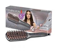 Remington Brosse Lissante Ionique [2en1: Lisseur & Brosse à Cheveux] Keratin Protect (Soin Kératine & Huile d'amande, Lisse & Démêle, Douceur & Brillance, Céramique, 150-230°) Fer à lisser CB7480
