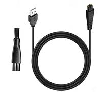 Remington Chargeur de rasoir et tondeuse électrique USB 5 V avec brosse de nettoyage Compatible avec les modèles Remington XR7000, XR1410, HC4250, PG6171 (noir, avec brosse)