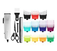 Remington Tondeuse Cheveux [Idéale Famille] ColorCut (Utilisation Facile, Lames acier inoxydable Auto-Affûtées, Secteur, 11 Sabots colorés 1,5-25mm, Peigne, Ciseaux) Tondeuse HC5035