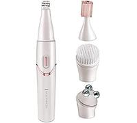 Remington Épilateur Électrique Smooth&Silky [Kit Soin 3en1] - Épilateur Visage Longue Durée, Brosse Nettoyante, Tête Massante, Mini-Tondeuse - Fonctionne à Pile - EP7070