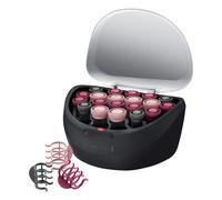 Remington Bigoudis chauffants H5600 – 20 rouleaux (20/23/27 mm), ionique, longue tenue, rose/noir