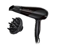 Remington Ionic Sèche-cheveux pour coiffage sans frisottis avec diffuseur et concentrateur, noir