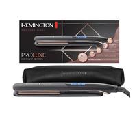 Remington Lisseur Cheveux [Plaques en céramique étroites 110 mm] PROluxe Midnight (Technologie OPTIheat, réglage Pro+, coiffage en Douceur, écran LCD, Mise en température Rapide) Fer à Lisser S9100B