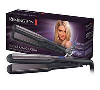 Remington Lisseur Cheveux [Plaques Larges 45mm] Pro-Ceramic Extra (Spécial cheveux épais, frisés, bouclés et longs | Céramique, Ecran LCD, 150-230°C, pochette) Fer à lisser S5525