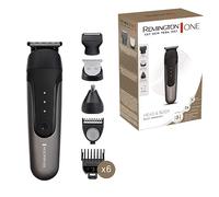 Remington ONE Tondeuse électrique [Multifonction 10-en-1] Visage & corps (3 têtes interchangeables: cheveux, barbe, corps/nez/oreilles, 7 sabots 1,5-15mm, étanche, lithium, charge rapide USB) PG760