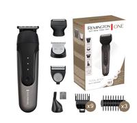 Remington ONE Tondeuse électrique [Multifonction 18-en-1] Visage & corps (4 têtes interchangeables: cheveux, barbe, nez/oreilles/sourcils, 14 sabots 1,5-25mm, étanche, lithium, charge rapide USB)PG780