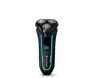 Remington R6 Aqua Wet & Dry Rasoir électrique rotatif pour homme (100% étanche, tondeuse pop-up, utilisation 60 min, charge rapide 5 min, sans fil, chargement USB, pochette de voyage) R6000