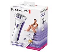 Remington Rasoir [Bande massante huile d’amande] Smooth&Silky (Design ergonomique, Revêtement antidérapant, Grilles Flexibles Hypoallergéniques, Wet&Dry, Rechargeable) WDF5030
