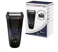 Remington Rasoir électrique rasage à sec Style Series F2 (rétractable pour précision, doubles grilles flottantes, affichage LED,Secteur/sans fil 40min, voltage universel,brosse incl.) Tondeuse F2002