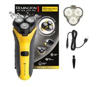 Remington Rasoir rotatif électrique [Durable et puissant] indestructible (humide et sec, boîtier en polycarbonate, tondeuse précision confort+guide barbe 3 jrs, charge USB, voltage universel) PR1855