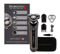 Remington Rasoir rotatif X9 (système de coupe hybride SynX: rotatif & grille, rasage humide & sec, tondeuse précision, lames flexibles, pivotball 360°, mode turbo, Techn, Shave-Learn, USB) XR1795