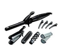 Multistyler 5en1 - Remington S8670 Lisse, Boucle, Ondule, Spirale, Gaufre - 4 embouts interchangeables, pinces à cheveux, mallette