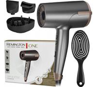 Remington Sèche-cheveux D6077 noir avec brosse ionisation diffuseur 2000W