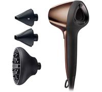 Remington Sèche-cheveux Ergonomique [Ultra Compact, Léger, Silencieux] Air3D bronze (1800W, 110km/h flux d'air 3D unique,Ionique, brillance, 3 températures/2 vitesses, Diffuseur) D7777