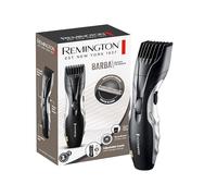 Remington Tondeuse barbe électrique [Utilisation facile & précise] Barba (Ergonomique, lames céramique auto-affûtées & lubrifiées à vie, 9 réglages 1,5-18mm, Secteur/batterie, brosse incl.) MB320C