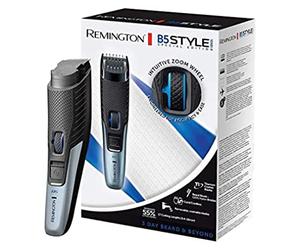 Remington Tondeuse Barbe Homme, Lames Titanium, Molette de Réglage, Guide de Coupe Ajustable 17 Longueurs (0,4 -18 mm), Utilisation sans Fil - MB5001 Styles Series (Exclusivité Amazon)