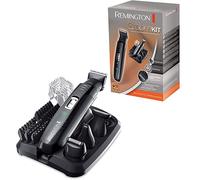 Remington Tondeuse Barbe [Multifonction 10 accessoires] GroomKit (Polyvalent: Poils du visage, 4 têtes interchangeables, Lames Titanium lavables, Sans fil, Socle de rangement) Tondeuse PG6130