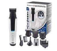 Remington Tondeuse Barbe [Multifonction Cheveux,Visage&Corps] Graphite Series G5 (Lame Graphite, 5 têtes interchangeables + Mini-rasoir, Sabots ajustables 0,5-20mm, Secteur/Sans Fil) Tondeuse PG5000