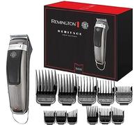 Remington Tondeuse Cheveux [Edition Limitée Manchester United] Heritage (Design Vintage, Moteur Pro, 11 Sabots 1,5-25mm, Secteur/Sans fil-Batterie Lithium, Serviette de toilette) Tondeuse HC9105