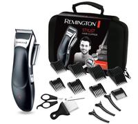 Remington Tondeuse Cheveux [Kit Coiffeur Professionnel] Stylist Noir & Argent (Lames Céramique Auto-Affûtées, Secteur/Sans fil-Batterie Lithium, 8 Sabots, Mallette pro + accessoires) Tondeuse HC363C