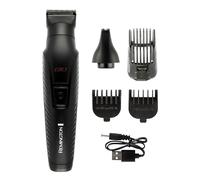 Remington Tondeuse multifonction 10en1 (Kit de rasage pour visage, barbe, sourcils, oreilles & nez avec 2 têtes + 3 sabots, tondeuse pour corps, lames auto-affûtées en graphite, charge USB) G10 PG2100