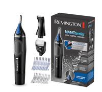 Remington Tondeuse Nez [Antimicrobien Multifonction] Nano Series (Barbe,Oreilles,Sourcils, tondeuse précision + verticale double face, Batterie Lithium, Sabots ajustables, Nettoyage Facile) NE3870