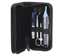 Remington Tondeuse Nez [Kit Complet Visage] Nano Series (Antimicrobien & Hypoallergénique, 2 têtes, Fonction à piles, pince à épiler, ciseaux, coupe-ongle, lime à ongles,Trousse) NE3455