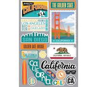 Reminisce Jet Setters 3.0 State Dimensional Stickers-California