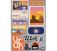 Reminisce Jet Setters 3.0 State Dimensional Stickers-Utah