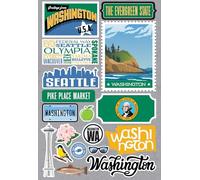 Reminisce Jet Setters 3.0 State Dimensional Stickers-Washington