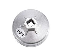 Reminnbor Clé de filtre à huile en aluminium de 14 cannelures outil de solvant de prise 903 couleur argent 74mm