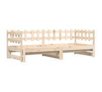 ""Remise""2 Places Lit coulissant sans matelas 2 x (80 x 200) cm Bois massif JILIMAISON2025 35685165