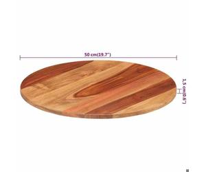 Remise 2026®Accessoire Plateau de table Brun - Dessus de table - Bois massif d'acacia rond 15-16 mm 50cm 171 6272736