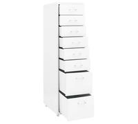 Remise 2026®Armoire à dossier Blanc - Classeur mobile - Commode pour bureau - Blanc - 28x41x109cm Métal 503 7147773