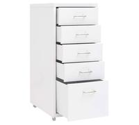 Remise 2026®Armoire à dossier Blanc - Classeur mobile - Commode pour bureau - Blanc - 28x41x69cm Métal 848 1431504