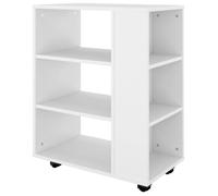 Remise 2026®Blanc - Armoire à roulettes - grand stockage - buffet bahaut - blanc - 60x35x75cm - Bois d’ingénierie 379 6577667