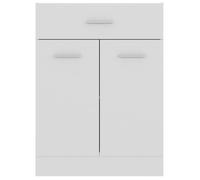 Remise 2026®Caisson de cuisine Blanc - Armoire à tiroirs de cuisine - Armoire à vitrine - ""Lyon"" Blanc 60x46x81,5cm - Bois d'ingé