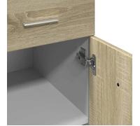 Remise 2026®Caisson de cuisine Brun - Armoire à tiroirs de cuisine - Armoire à vitrine - inférieure ""Lyon"" - avec rangement - Chê