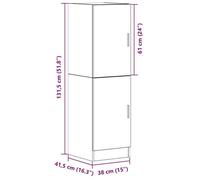 Remise 2026®Caisson de cuisine Brun - Armoire de cuisine - Armoire à vitrine - chêne artisanal - 38x41,5x131,5cm 268 6630011