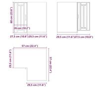Remise 2026®Caisson haut cuisine Blanc - Meuble mural d'angle de cuisine Lucca - Blanc brillant - 784 5540287