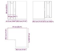 Remise 2026®Caisson haut cuisine Blanc - Meuble mural d'angle de cuisine Porto - Blanc brillant - 481 7184711