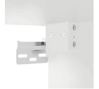 Remise 2026®Caisson haut cuisine Blanc - Meuble mural de cuisine avec porte vitrée ""Lucca"" - avec rangement - Bois d'ingénierie -