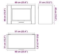 Remise 2026®Caisson haut cuisine Blanc - Meuble mural de cuisine Porto - blanc - Bois d'ingénierie 808 9750079