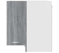 Remise 2026®Caisson haut cuisine Gris - Armoire d'angle suspendue ""Lyon"" - avec rangement - Gris Sonoma - 57x57x60cm - Bois d'ing