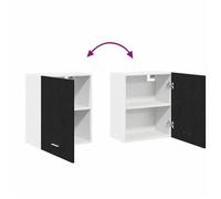Remise 2026®Caisson haut cuisine Noir - Vitrine suspendue avec étagère Riga - chêne Noir - 50x31x60cm 947 6288463