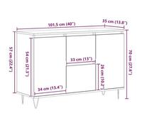 Remise 2026®Enfilade de rangement Blanc - Buffet bas Blanc - 101 5x35x70cm - Bois d'ingénierie 824 7287707